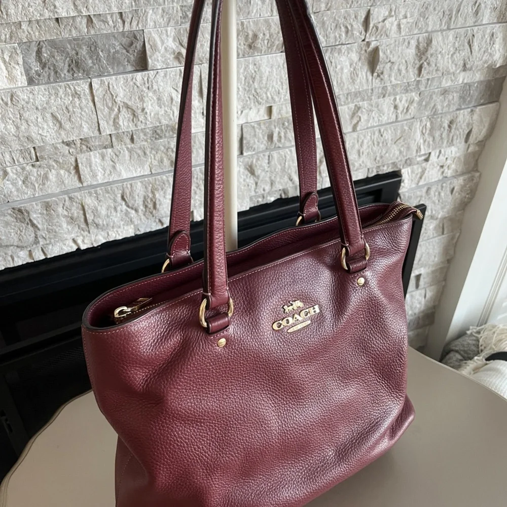 Vintage Leather Coach Handbag - Picture 9 of 16